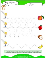 okul öncesi çizgi çalışma sayfaları
